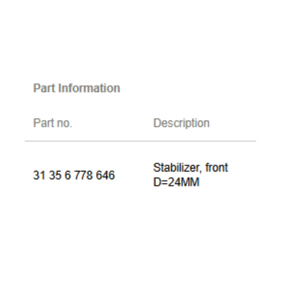 2012 Mini Cooper Front Stabilizer Bar / Sway Bar OEM 31356778646 - Image 2 of 4