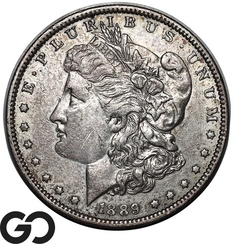 1889-O Morgan Silver Dollar Coin, Choice AU