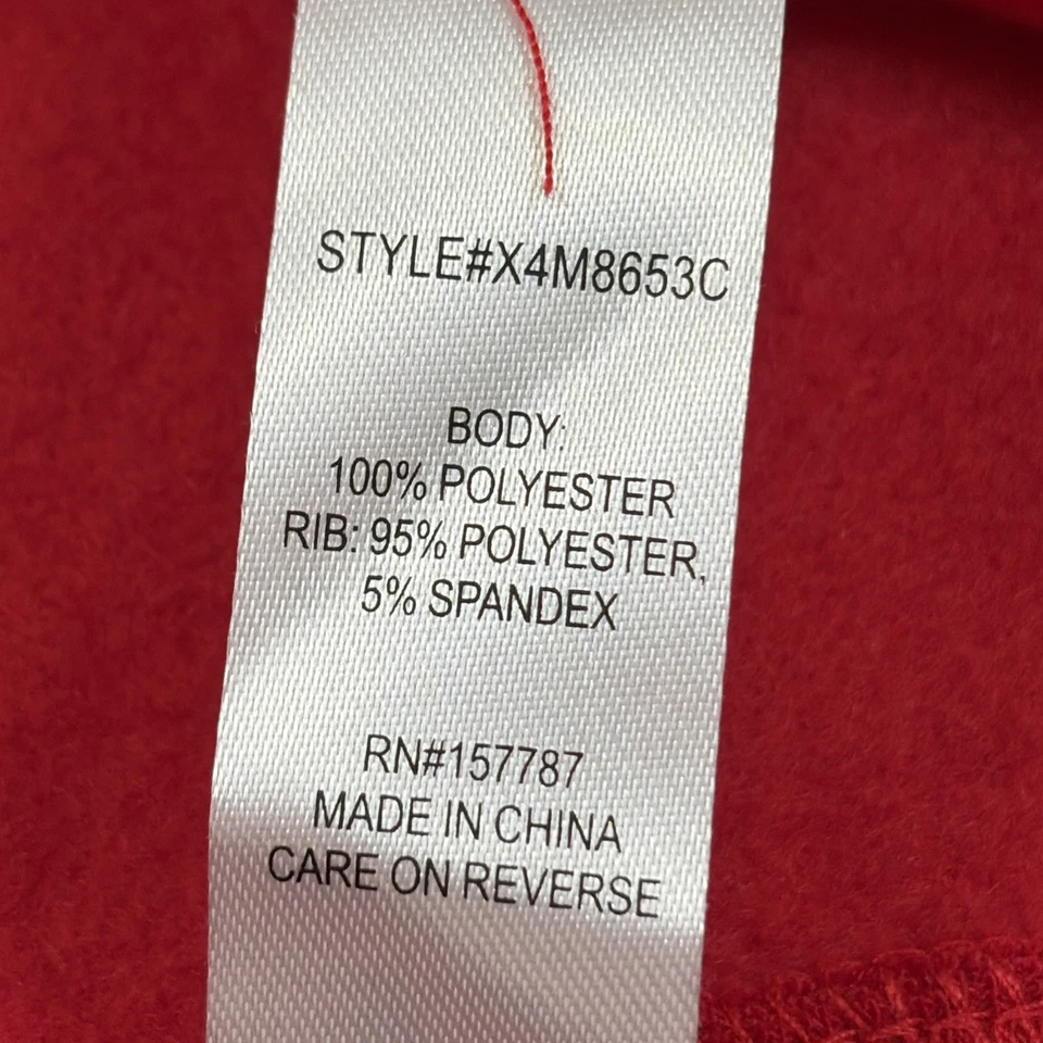 Jolie & Joy Red Full Zip Up Hoodie Jacket Size 3X - Image 4 of 4