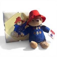 Orso Paddington nuovo con etichetta peluche giocattolo e 10 pollici arte viaggio ritratto pacchetto