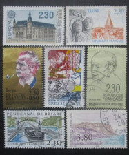 FRANCE-1990-N°2642 - 2654 - 2657 - 2658 - 2660 - 2670 et 2671 oblitérés