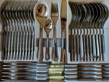68 Teile 12 Personen Edelstahl Besteck Justinus Solingen w.neu