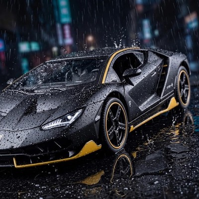 1:32 Lamborghini LP770-4 Diecast Model Car Pull Back Light Sound Collectible Toy
