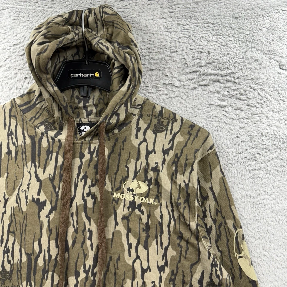 Mossy Oak Bottomland Sudadera con Capucha Camuflada Para Hombres Mediana Caza Camuflaje Sudadera Foto 3 de 4