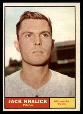 1961 Topps #36 Jack Kralick NM+ RC Rookie Twins          ID:96428