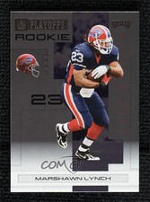 2007 Playoff NFL Playoffs Rookie Black Metalized 24/49 Marshawn Lynch #123 0d44