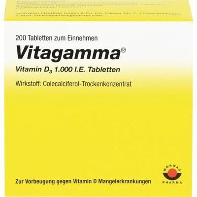 Vitagamma Vitamin d3 1.000 I.e. Tabletten 200St - PZN 10751049