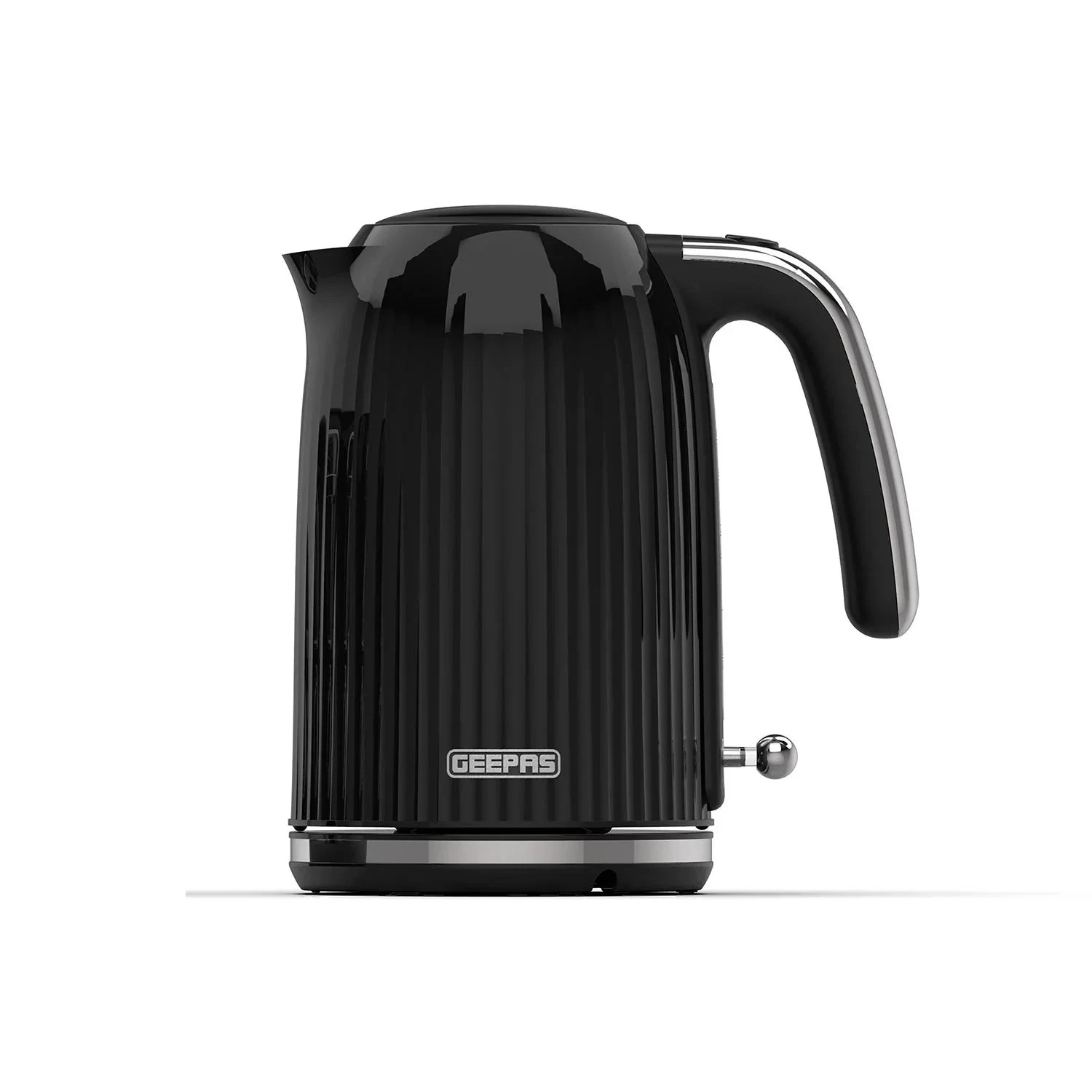 GEEPAS 1.7L Cordless Electric Kettle 3000W Rapid Boil Dry Protection, black