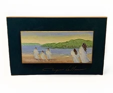 Marquise LeBlanc Canada Art Original Painting VTG 3D Textured Boho Mother Gift