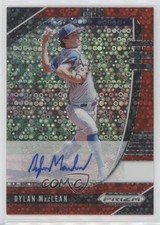 2020 Panini Prizm Draft Picks Red Donut Circle 84/99 Dylan MacLean Auto 0ld5