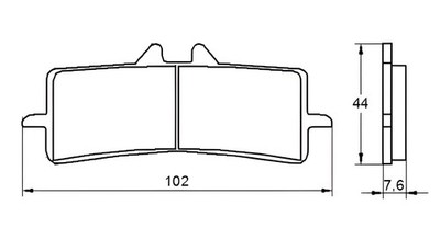 FRONT RECESSED BRAKE PADS FOR DUCATI PANIGALE V4 R 998 2019 > 2024 ZXC