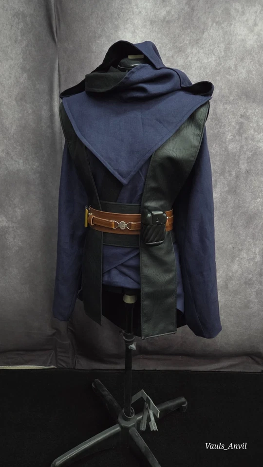 Jedi 'Shadow' Old Republic Cosplay Robe SET CUSTOM MADE Leather Tabbards - Image 3 of 4