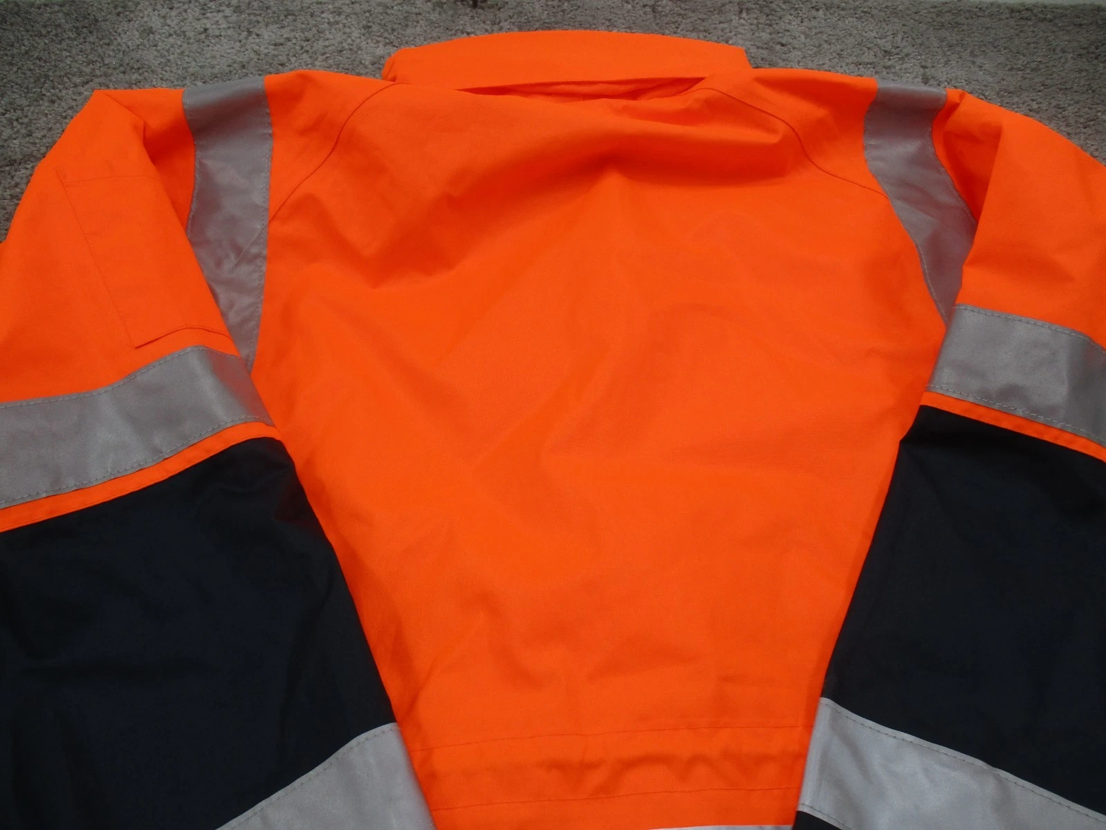 Bisley Tradie Jacket Large Long Sleeve Orange Blue Wet Weather Wear Zip Up - product detail image 14