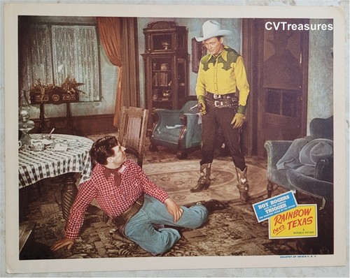 Rainbow Over Texas Roy Rogers Dale Evans Vintage Western Lobby Card Movie Poster