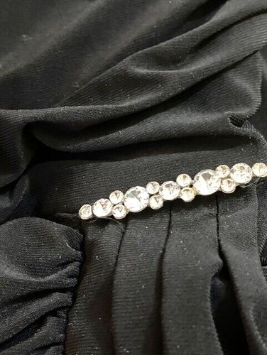 S.L. Fashions Sleeveless Draped Neck Ruched Waist Black Party Dress Size 12 - Picture 8 of 13