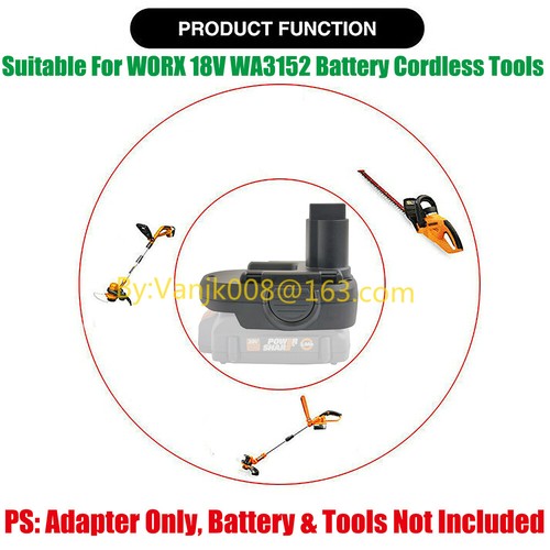 1 Adapter for WORX 20V WA3525 Li-Ion Battery To Power for WORX WA3152 Ni-CD Tool - Picture 5 of 7