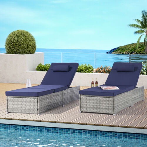 Outdoor Sofa Pe Rattan Furniture Deck Chair Rattan, for Garden, Patio, Balcony - Picture 2 of 44