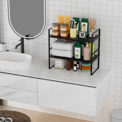 Cabinet Organizer Shelf Expandable Counter Shelf Stackable Storage Shelf Spice R - Picture 6 of 7