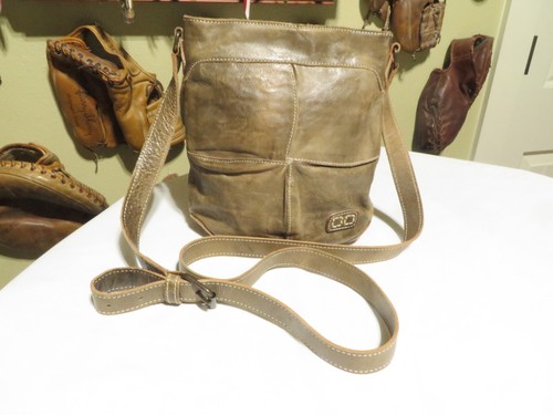 Bolso Bandolera Bed Stu Caqui Verde Envejecido Pequeño LIMPIO 8.5 x 9.5" $248r