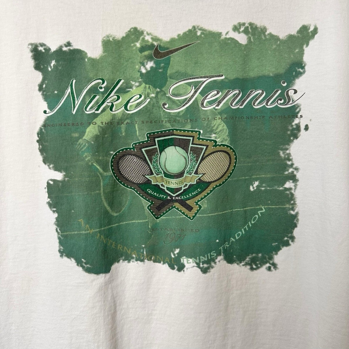 Vintage 90's Nike Tennis T-shirt Sz L (A7870) Court