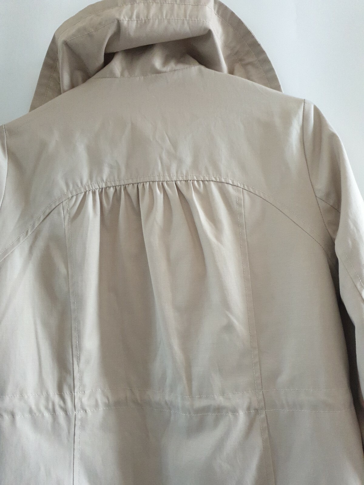 JOHN LEWIS LADIES BEIGE BEAUTIFUL ZIPPED RAIN COAT 💦SIZE 12 IN EX