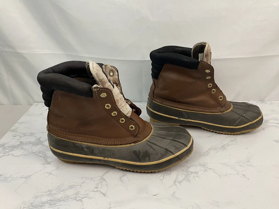 Polar Edge Duck Boots Mens 10 Thermolite Insulated Hunting Leather Rubber I1 - Image 2 of 4