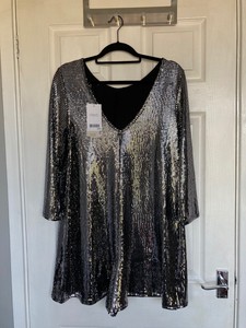 silver sparkly playsuit