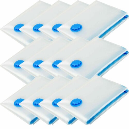 90 x 130 cm PACK DE 12 BOLSAS DE ALMACENAMIENTO AL VACÍO BOLSAS FUERTES QUE AHORRAN ESPACIO BOLSAS DE VACÍO - Imagen 2 de 3
