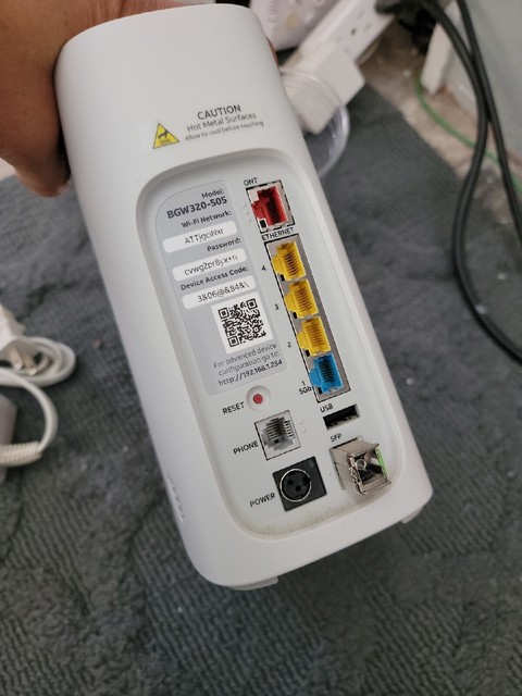 AT&T Bgw320-505 Broadband Bonded VDSL WiFi Modem Router Gateway As-is ...