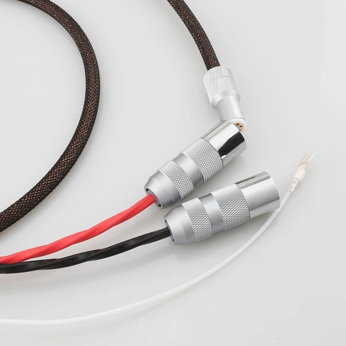 Brazo de plata pura 100 % cable fono 5 DIN Viborg cobre puro 3 pines conector XLR - Imagen 16 de 18