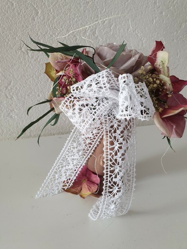 Dekogesteck Tischdeko Landhaus Shabby Wachsrose Hortensie Muscheln - Bild 8 von 8