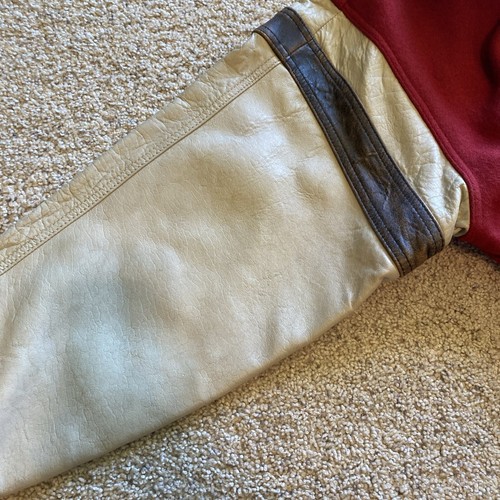 Giacca vintage Louisville Slugger Cooper collezioni Varsity lana pelle noleggio taglia L - Foto 11 di 17