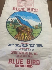 Blue Bird Flour Sacks 20 lb size - EMPTY