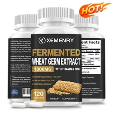 Fermented Wheat Germ Extract 1300mg - for Anti-Aging, Antioxidant, Cell Renewal