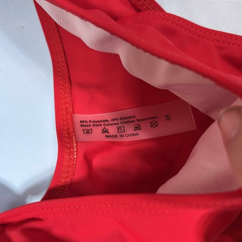 Sexy One-Piece Swimsuit for Women, Cut Out Criss Cross Bathing Suit, Red Size S - Picture 5 of 6