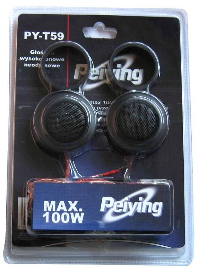 Haut-parleurs voiture Peiying PY-T59 kit tweeter néodyme 100W audio auto