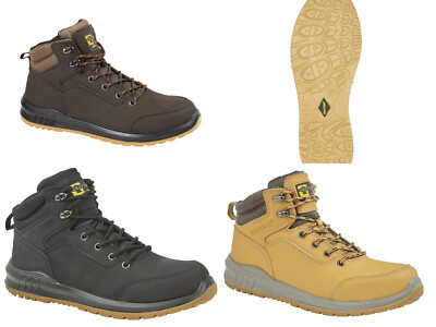 Grafters M513 Nubukleder Stahlkappe Wanderstil Sicherheitsstiefel 