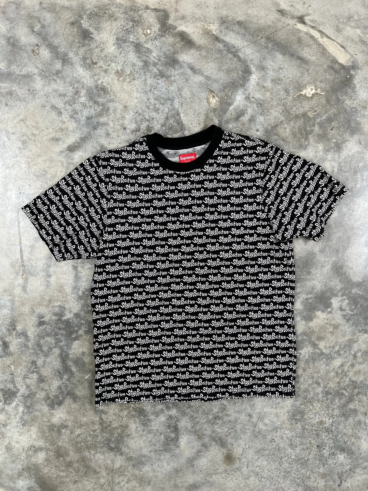 Chemise Supreme Stay Positive Jacquard Terry noire moyenne FW20