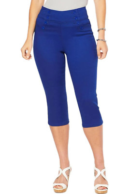 DG2 by Diane Gilman Virtual Stretch PullOn Sailor Pedal Jean, Navy, Small