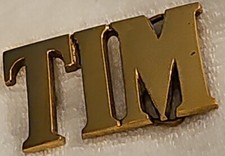 Name Retro Hippie Western Cowboy Brass 1970s Vintage Belt Buckle BOLD Tim