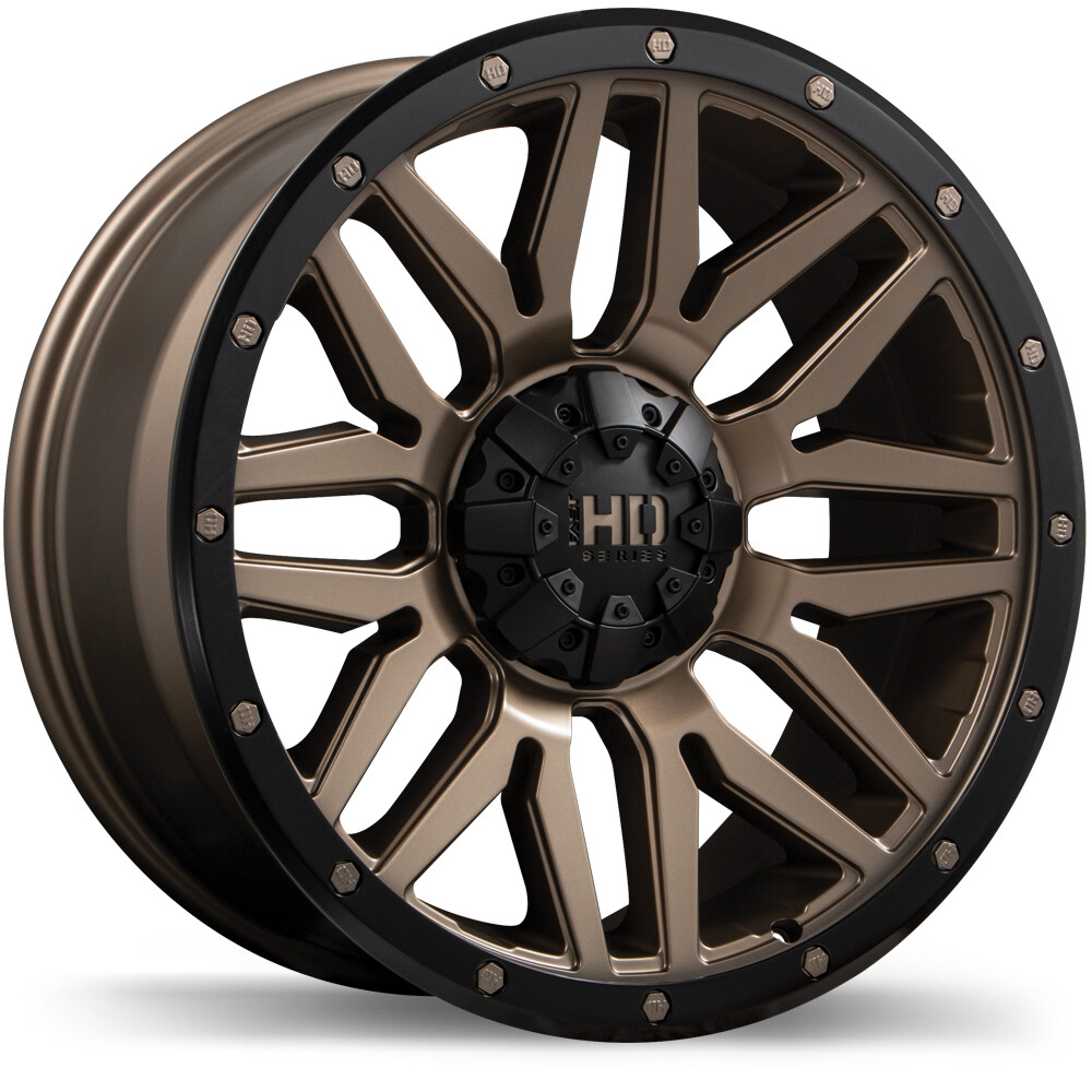 Fast HD Menace 20X9 6X139.7 0mm Satin Bronze Black Trim Wheels