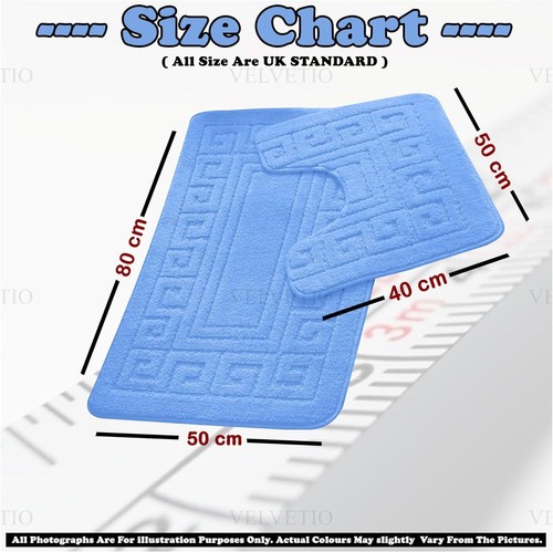 MEMORY LOOP BATH MAT SET PEDESTAL NON SLIP SUPER SOFT TOILET BATHROOM RUG 2PC - Picture 175 of 341