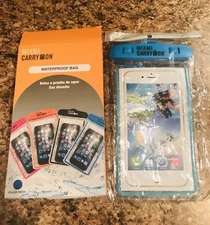 Miami Carry On Travel Swimming Waterproof Bag Case Cell Phone Blue NEW 25mm 