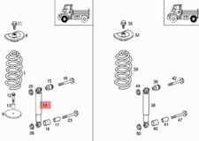 Mercedes Unimog 405 U300 U400 FRONT SHOCK ABSORBER OEM A0073234100