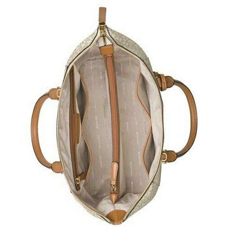 Cartera grande de firma MICHAEL KORS RILEY vainilla 38H7GRLS7B Foto 3 de 4