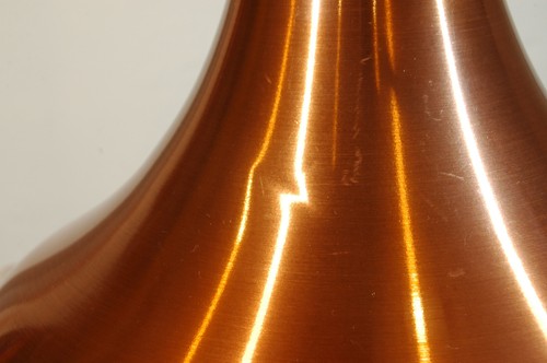 Pendellampe Deckenleuchte Retro 70er Danish Design DDR Kupfer Messing Metall - Bild 13 von 15