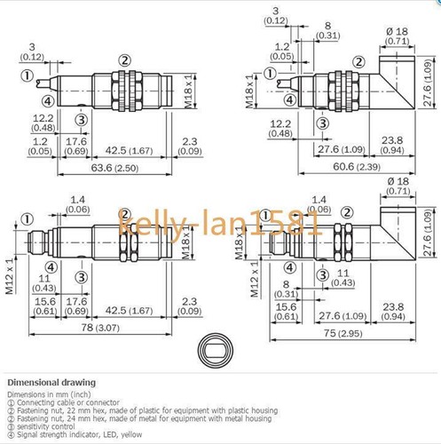 1PC SICK VTF18-3F1340 Photoelectric Proximity Sensor,PNP,New - Picture 2 of 2