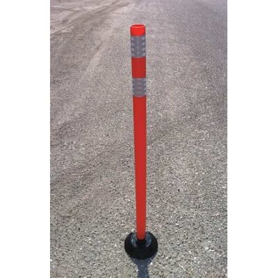 Zoro Select 04-48-Owg Delineator Post,Orange,Hdpe,48 In