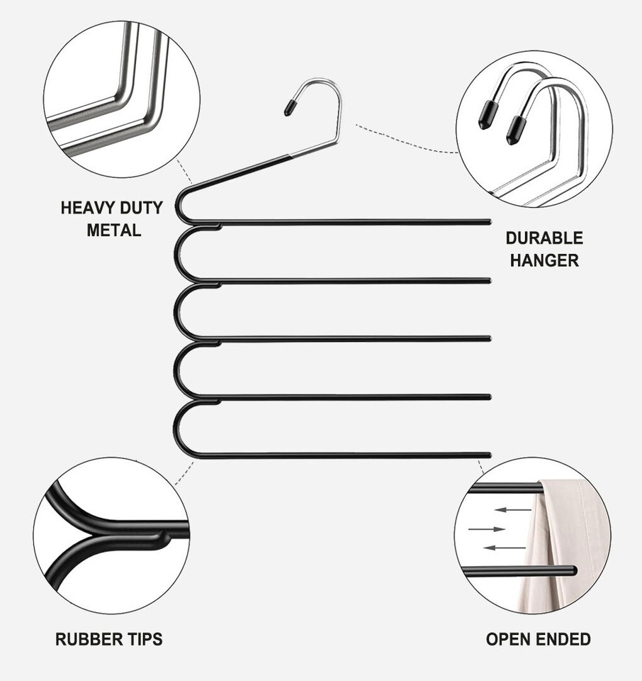 Pants Skirt Space Saving Multilayer Storage Organizer Holder Hangers