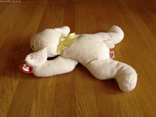 Cuscino Ty Beanie Babies collezione Pals 13" peluche Baba agnello bianco 1996 - Foto 6 di 21